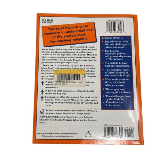 Complete Idiot's Guide to Understanding Catholicism Paperback Book 2000 - Picture 2 of 16